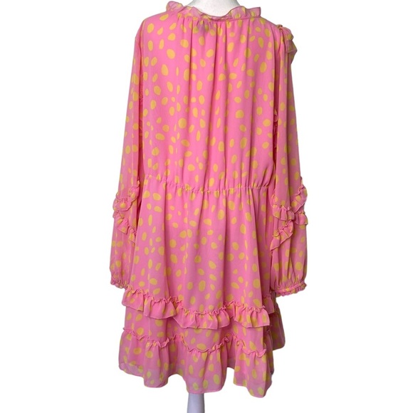 Pink Ruffle Mini Dress - Picture 5 of 12